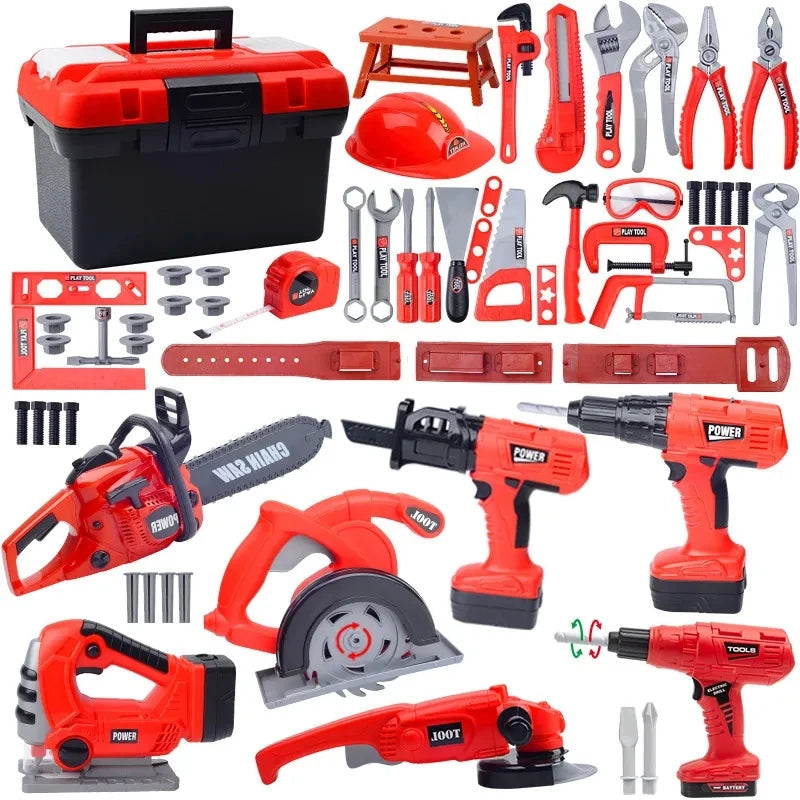 Children Toy Tools Kits Engineer Simulated Repair Tool Set Electric Drill Screwdriver Play House for Kids