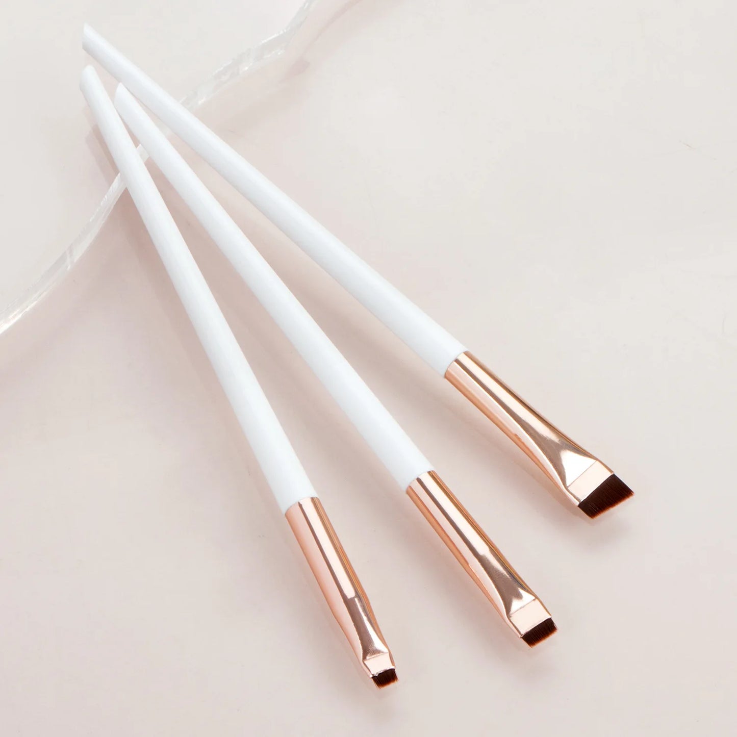 Ultra-thin Edge Eyeliner Brushes 3pcs Set Oblique Head Eyebrow Brush, Outline Eyeliner Brush, Eyeshadow Brush Makeup Tools