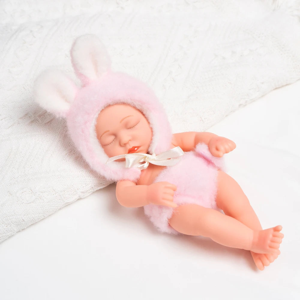 Cute Dress Up Silicone Baby Doll Toys Waterproof Vinyl Bebe Cute Mini Reborn Doll For Girls Birthday Great Gift 20cm