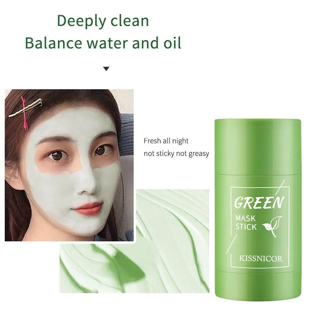 Blackhead Removal Green Tea Facial Mask Stick Cleans Pores Blemishes Black Dots Shrink Pores Skin Care Cosmetics
