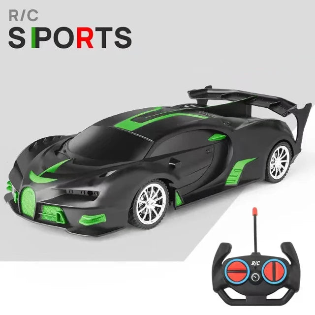 RC Racing Car with LED Lights 2.4G Radio Remote Control 1/18 Scale Sports Cars For Children Racing Drive Vehicle Drift Boys Girls Toys
