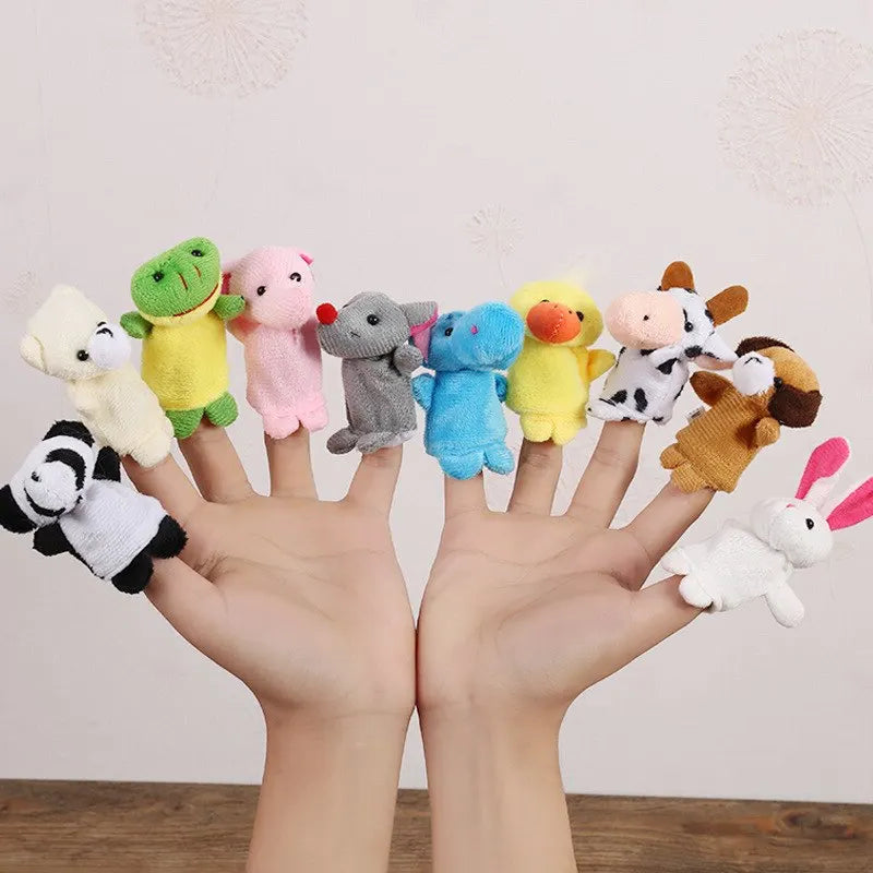 Hand Doll Finger Puppets for Baby Children Story Early Education Soothing Cartoon Doll Plush Toys