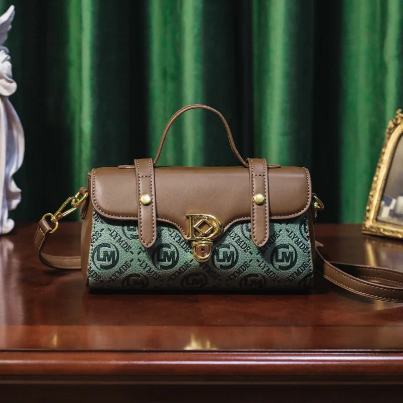 Embossed Exquisite Shoulder Baguette Leather Handbag Purse For Women Girls Ladies Crossbody Fashion Girls Tote Small Bag