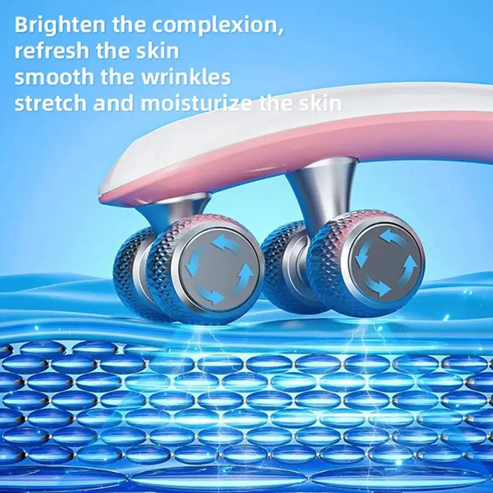 RF Technology Beauty Face Lifting Roller Facial Massager Y Shape Chin Lift Up Home Use Beauty Skin Care Tool
