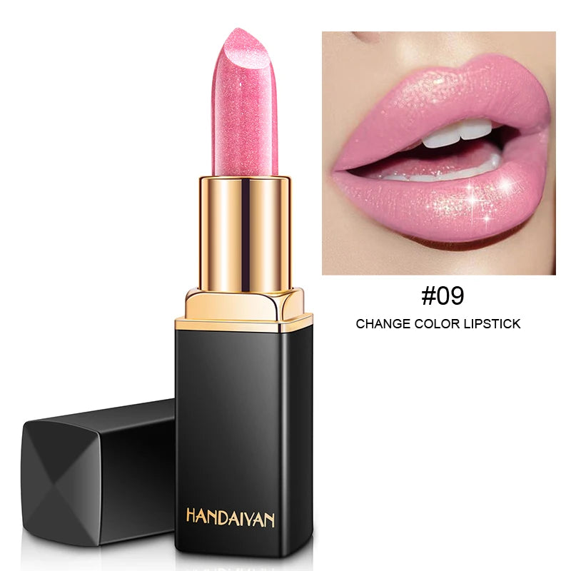 Beautiful Shiny Pearl Moisturizing Lipstick Black Tube Gold Rich Color Long Lasting Many Colors to Choose From