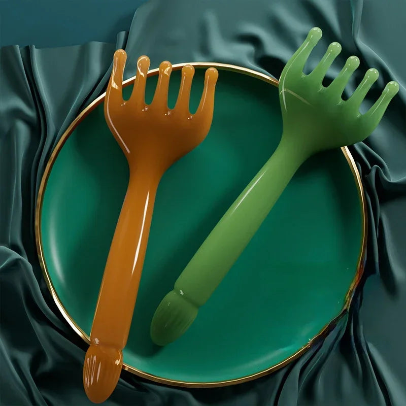 Five-Claw Head Scalp Resin Massager Body Neck Legs Scraping Claw Gua Sha Massage