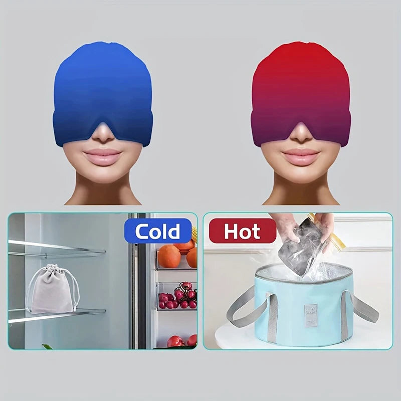 Hot Cold Gel Head Cap Face Mask Head Massage Sleep Eye Mask Hot Cold Compress Health Care Tool