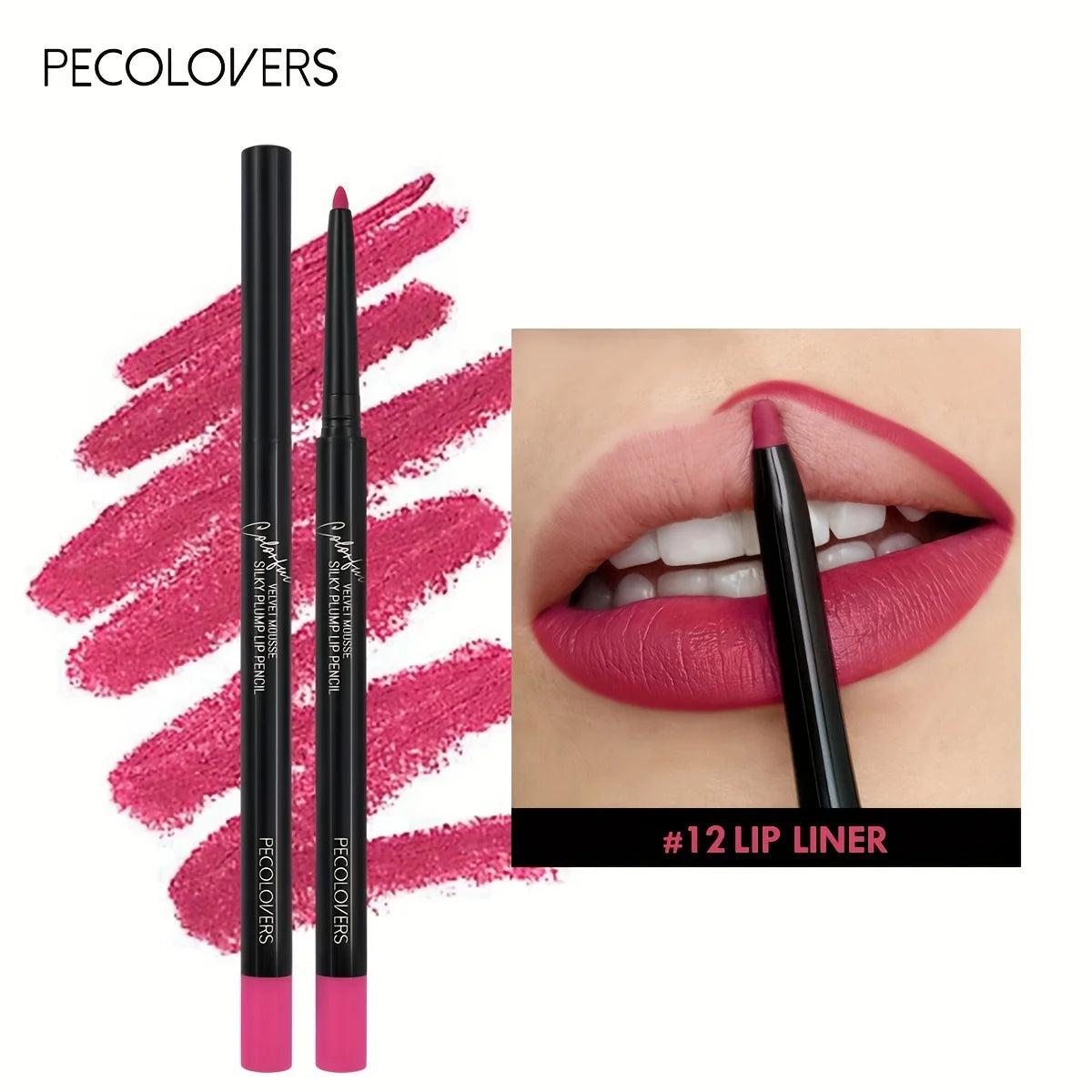 Long Lasting Lip Liner Pencil Lipstick Matte Smooth Waterproof Lipliner Non-stick Cup Lipstick Pen Beauty Makeup