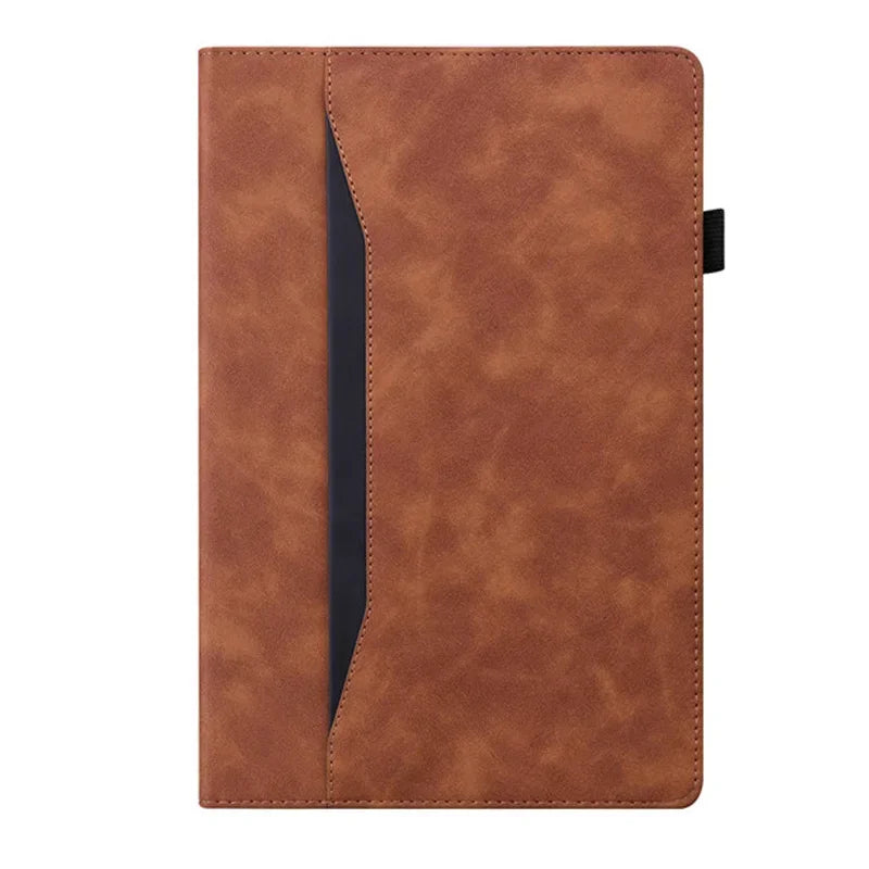 Luxury Leather Case Cover for Samsung Galaxy Tab S10 Plus S9 Fe S9 Plus Built in Wallet Stand Features Strap Protection