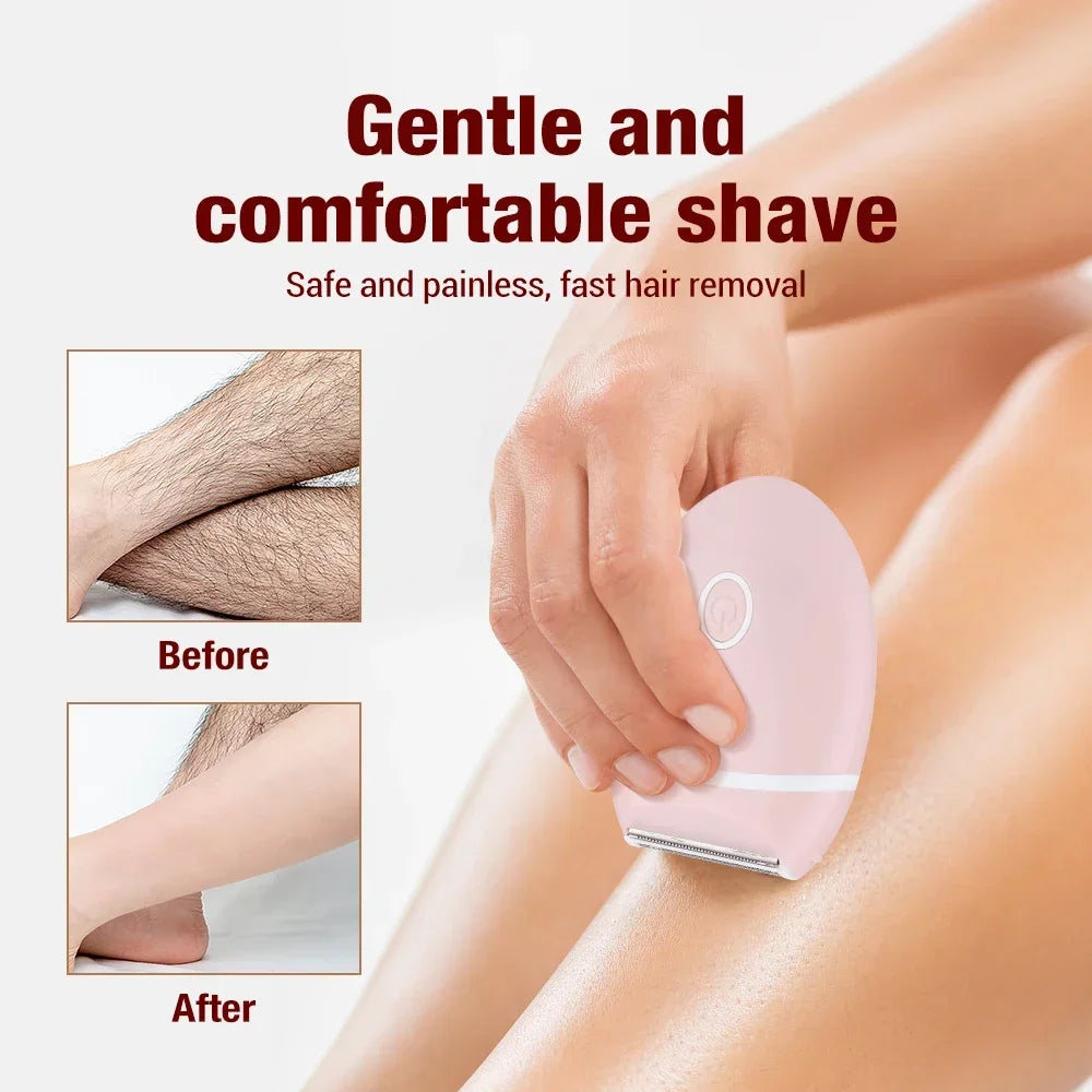 3 in 1 Mini Women's Washable Electric Shaver Razor Hair Removal Device for Whole Body Leg Armpit Intimate Area