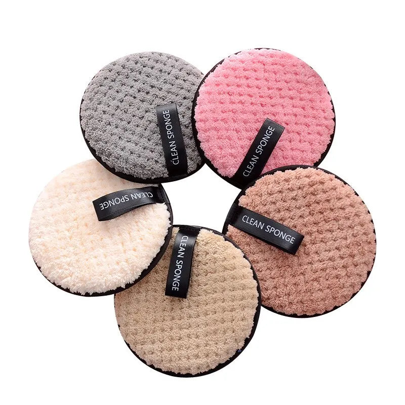 Washable Microfiber Makeup Remover Cotton Pads 4pcs Set Cosmetics Makeup Towel Cleaning Sponge Skin Care Tool