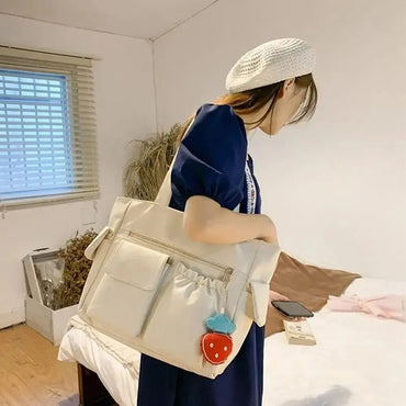 Modern Large Capacity Oxford Cloth Crossbody Messenger Bag with Multiple Pockets Adjustable Shoulder Bags for School Travel Work Daily