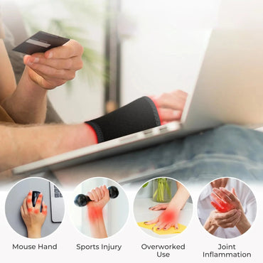 Rheumatism Tendonitis Relief Electric Heated Vibrating Wrist Support Brace Strap Multi Level Temperature Control Wrist Warmer Injury Relief