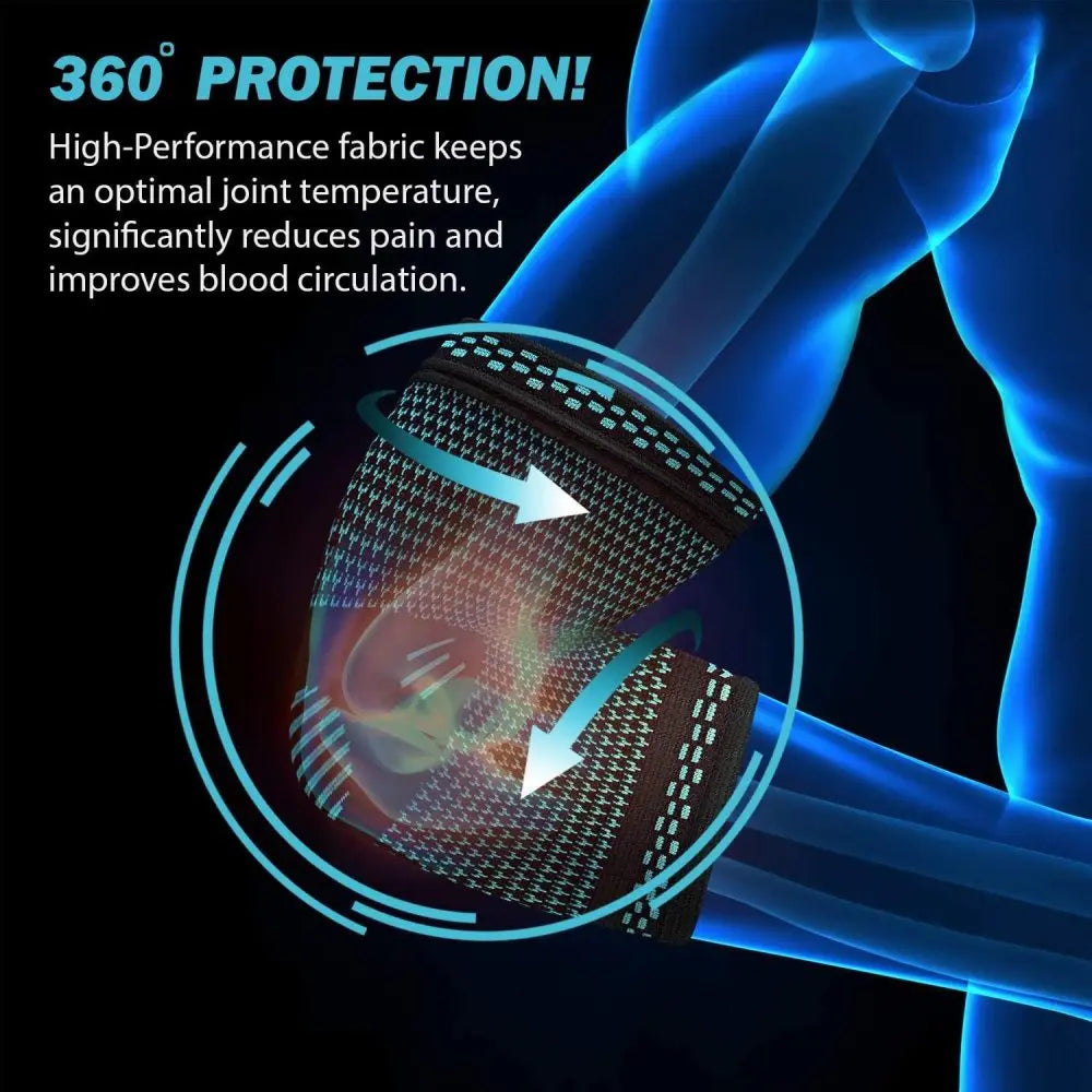 Elastic Compression Elbow Pads Sleeves Supports for Sports and Gym Elbow Safety Breathable Arm Pads 1pc