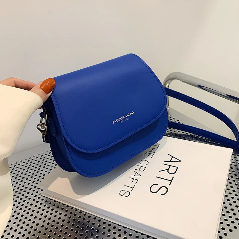 Elegant Women's Saddle Pillow Style Crossbody Leather Handbag Purse Small Shoulder Messenger Bag