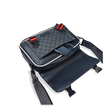 Luxury Leather Crossbody Messenger Handbag for Men Casual Fashion Sling Satchel Shoulder Bags