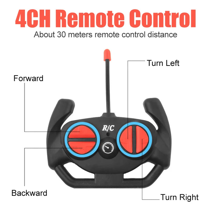 RC Racing Car with LED Lights 2.4G Radio Remote Control 1/18 Scale Sports Cars For Children Racing Drive Vehicle Drift Boys Girls Toys