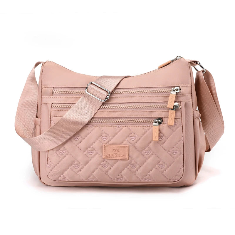 Waterproof Nylon Satchel Crossbody Shoulder Purse Handbag for Women Messenger Bags