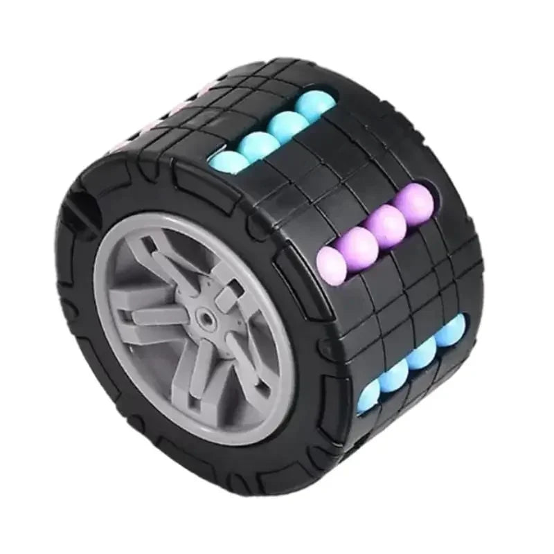 Fun 3D Cylinder Puzzle Wheel Toy Magical Bean Gyro Rotate and Slide Games Relieve Stress Children Educational Montessori Toys Gift