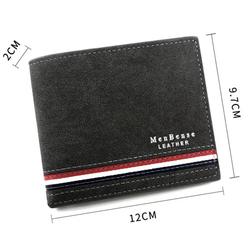 Modern Luxury Leather Wallet for Men Zipper Coin Pocket Slim Card Holder High Quality