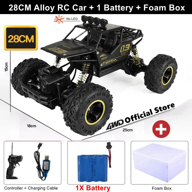 Off Road 4x4 Remote Control RC Cars 4WD 2WD Car Radio Buggy Truck Racing Drift with Led Lights Toys Gift for Boys Girls Children Kids