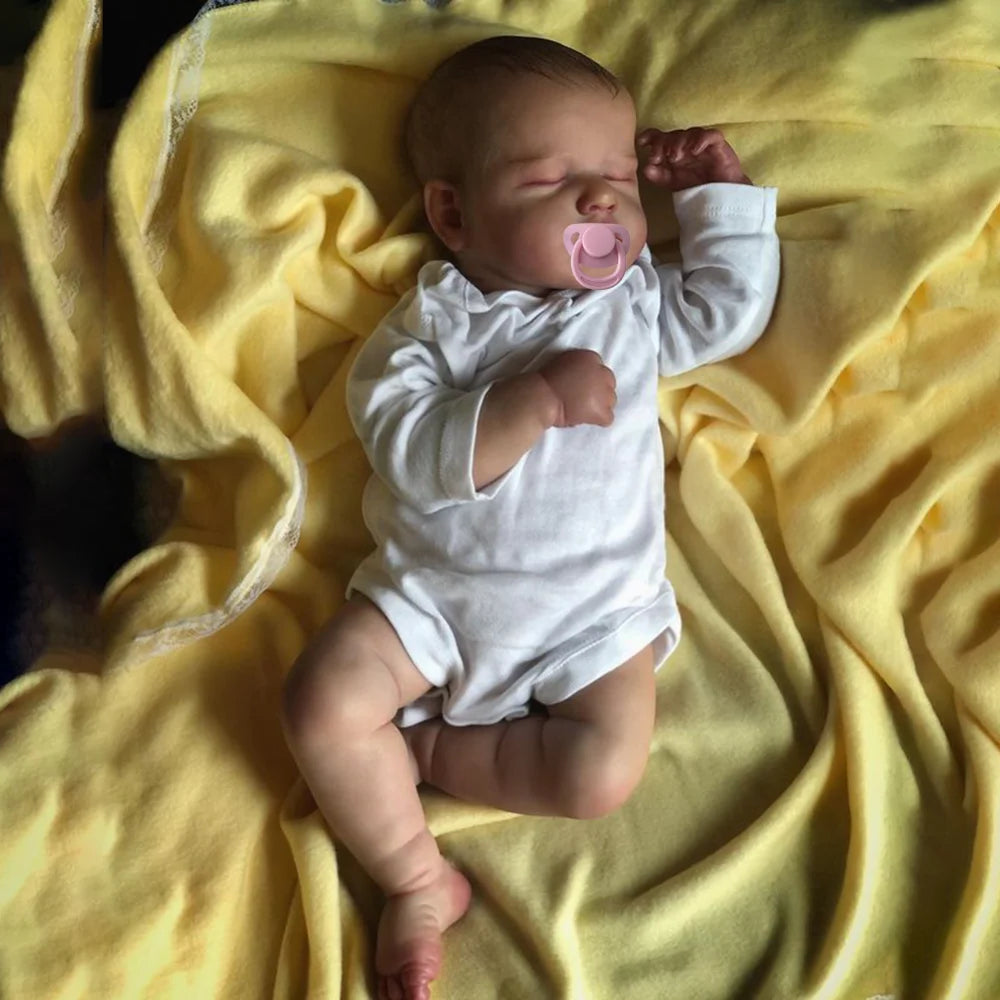 Realistic Finished Silicone Vinyl Cloth Body Reborn Doll LouLou Bebe Handmade Toy For Girls Gift 50cm