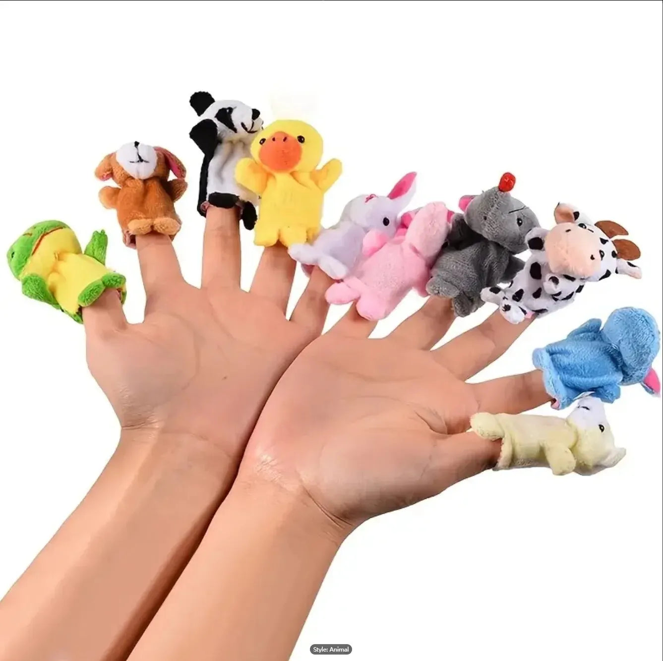 Hand Doll Finger Puppets for Baby Children Story Early Education Soothing Cartoon Doll Plush Toys