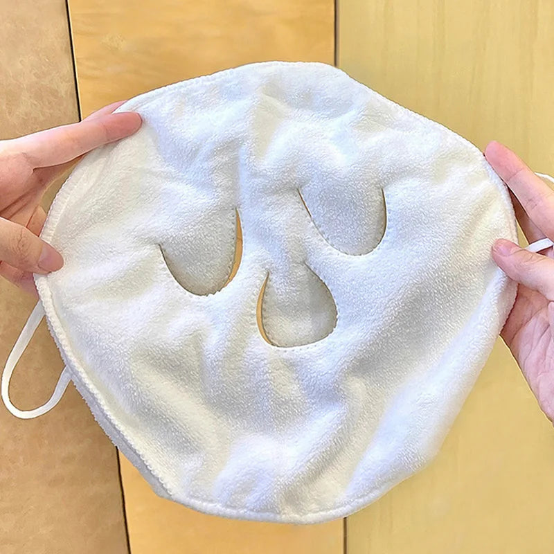 Hot Compress Cotton Towel Skin Care Mask Steamed Wet Compress Face Towel Opens Skin Pore Clean Compress Beauty Facial Care Tools
