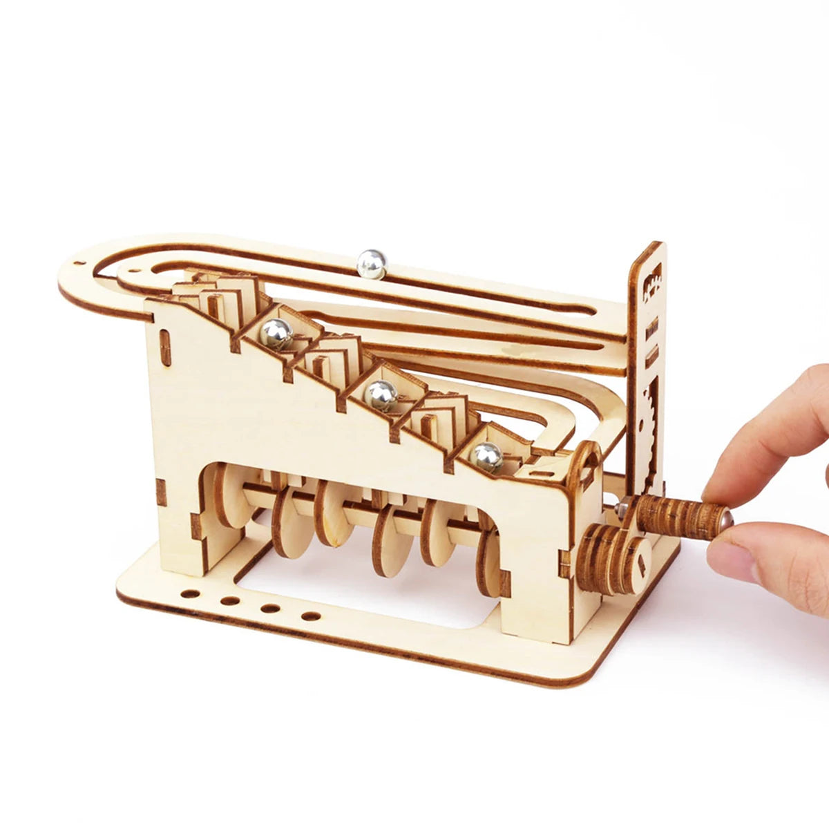 Adventure Spiral Marble Run 3D Wooden Puzzles for Adults and Teens DIY Model Building Kits with Mechanical Puzzles