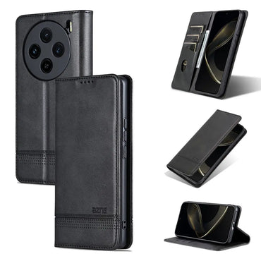 Deluxe Leather Wallet Phone Case for VIVO X200 X100 X100S X90 X80 Pro Ultra Stand Function Multiple Card Slots Magnetic Flip Protective Cover