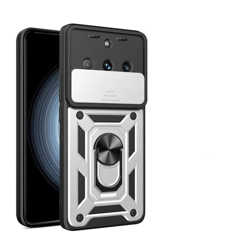 Durable Shockproof Phone Case for Realme 11 Pro Plus 5G Camera Protection Magnetic Ring Holder Back Cover