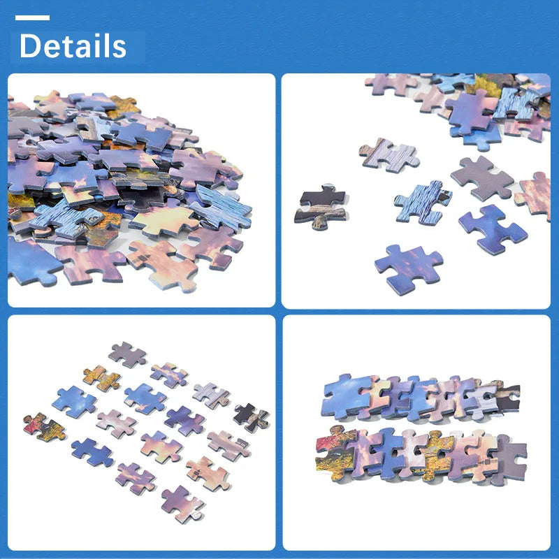 Mini Jigsaw Puzzle The Starry Night 1000 Pieces for Adults Van Gogh Environmentally Friendly Puzzle Gift Toy