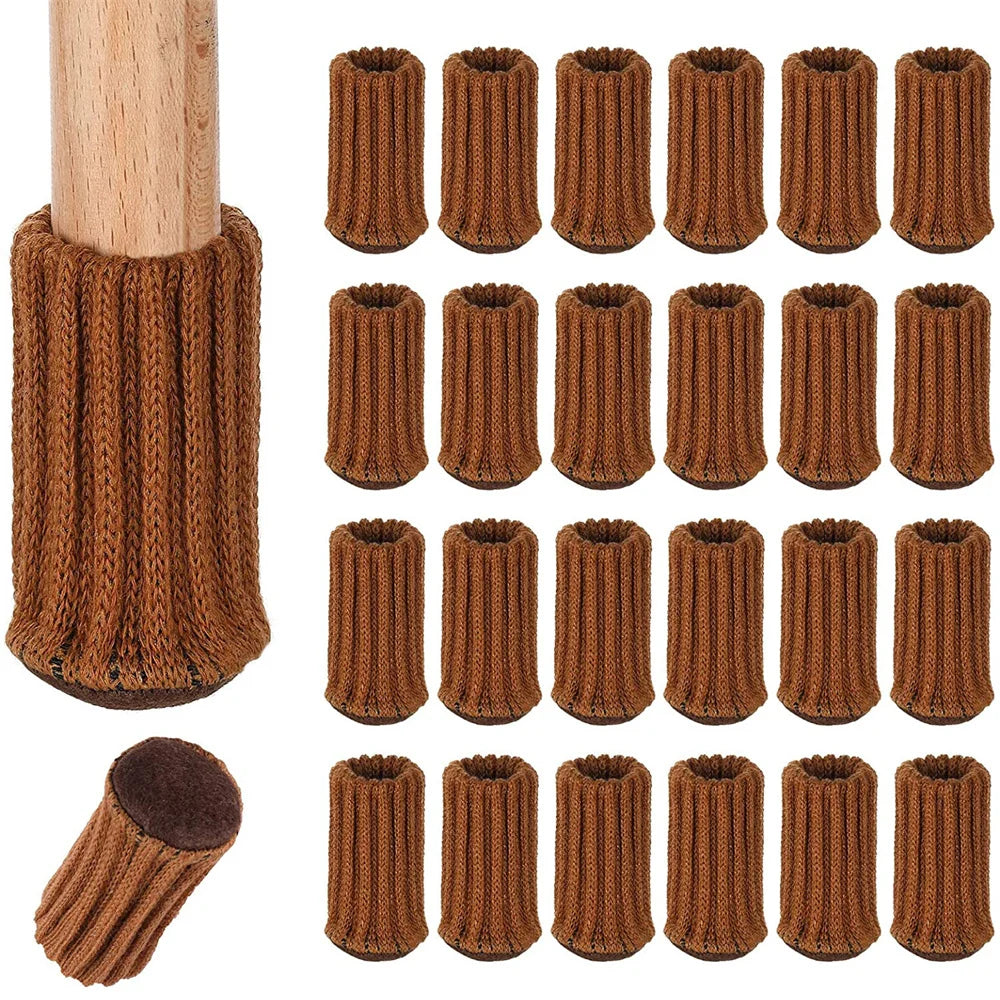 High Elastic Table Chair Furniture Leg Socks 24pcs Set Floor Protectors Covers with Anti-Scratch Pads