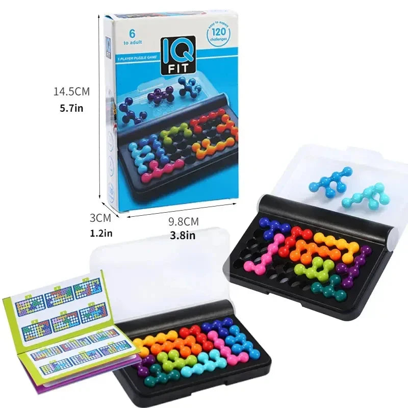 3D IQ Puzzles Brain Teaser 120 Challenges Board Game Classic Pyramid Plate Pearl Logical Mind for Kids Children Teens Adults Montessori Beads Toys Gifts