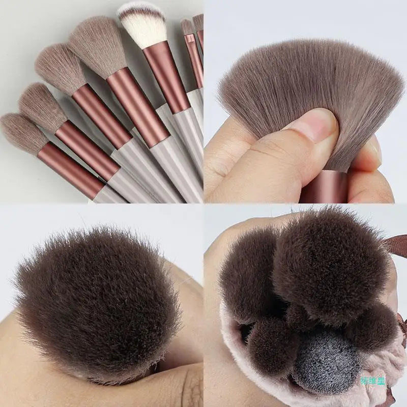 All in One Makeup Brushes 13pcs Set Soft Hair Fiber Brush Eye Shadow Brush Powder Concealer Brush Tool