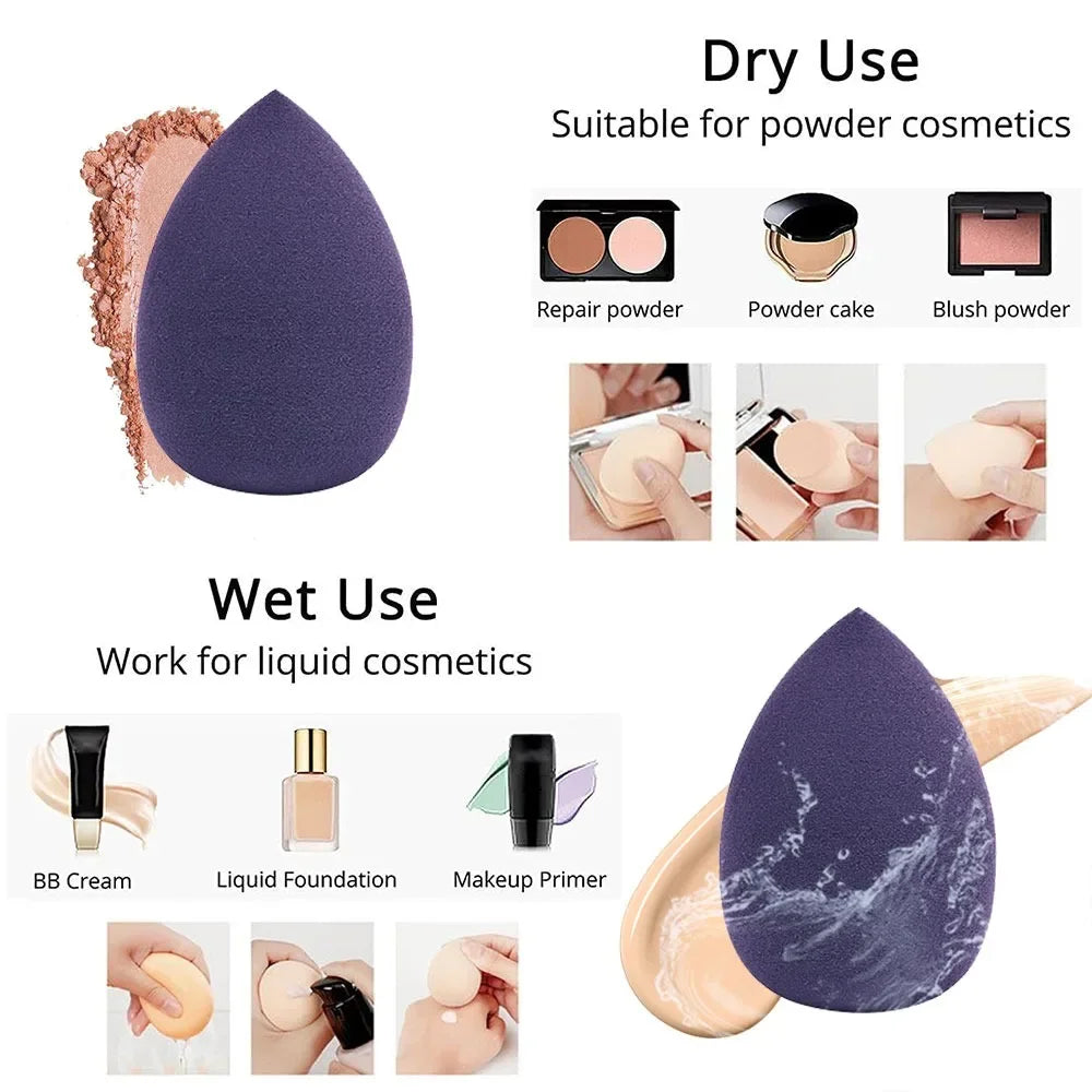 Makeup Blender Sponges 12pcs Set Soft Cosmetic Puff Foundation Sponges Powder Beauty Egg Women Make Up Beauty Tools Accessories