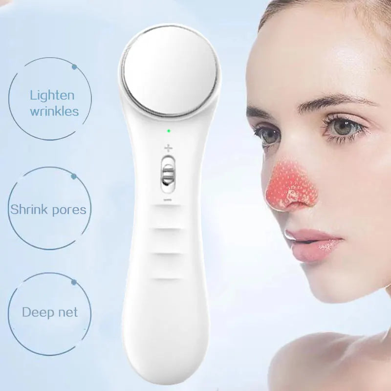 Ultrasonic Electric Facial Cleaning and Massaging Kit with Skin Scrubber, Blackhead Remover Pore Cleaner, Nano Face Steamer, Facial Massager and Eye Beauty Pen