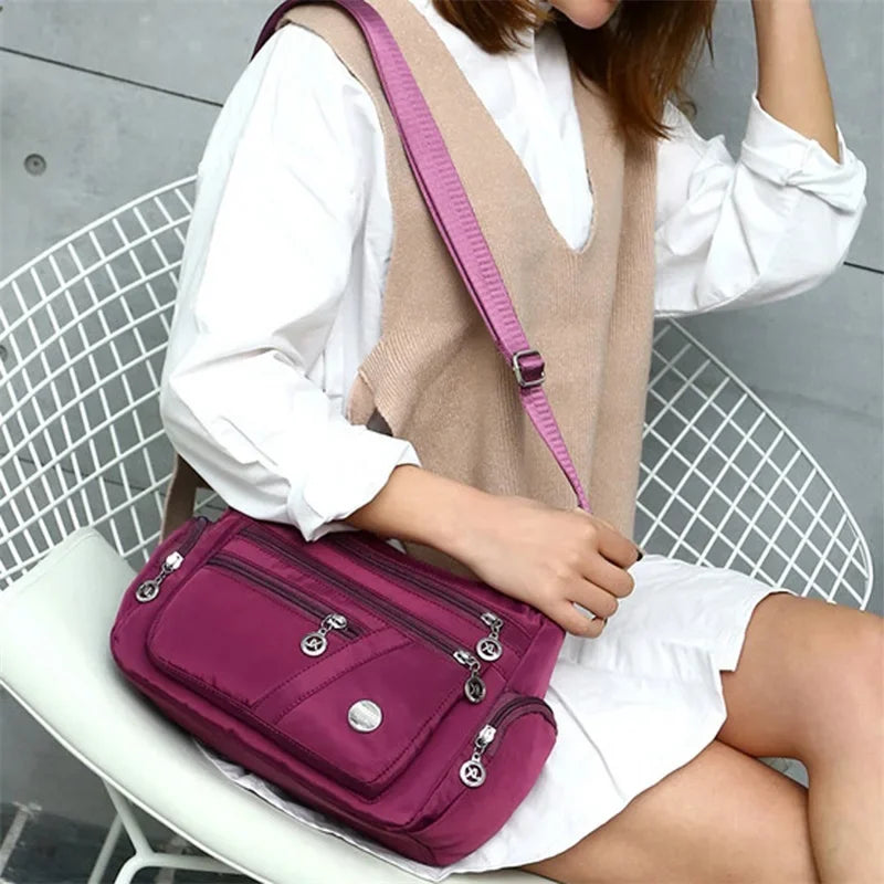 Waterproof Nylon Travel Shoulder Messenger Handbag for Women Fashion High Quality Crossbody Bag