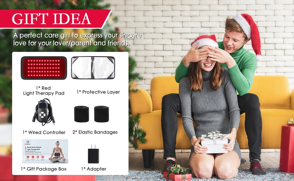 Body Slimming Infrared Red Light LED Healthcare Therapy Massager Belt Heating Pad Lumbar Back Waist Muscle Relief