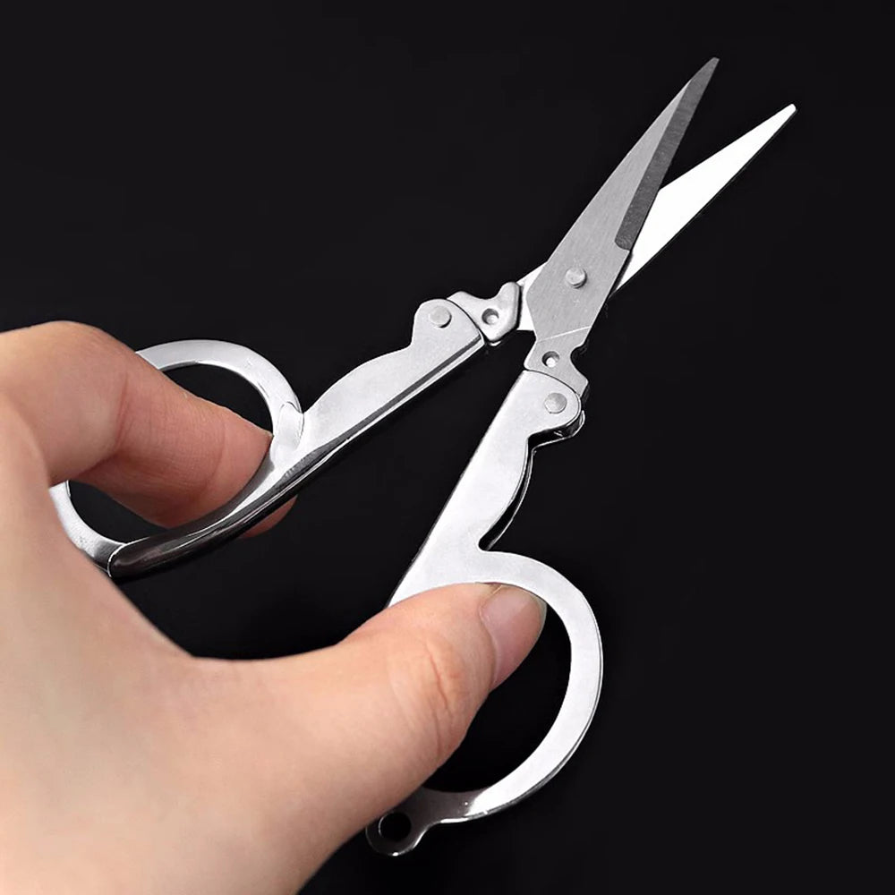 Portable Travel Mini Nail Clippers Trimmers Scissors Multifunctional Stainless Steel Clipper Trimmer Folding Small Scissors