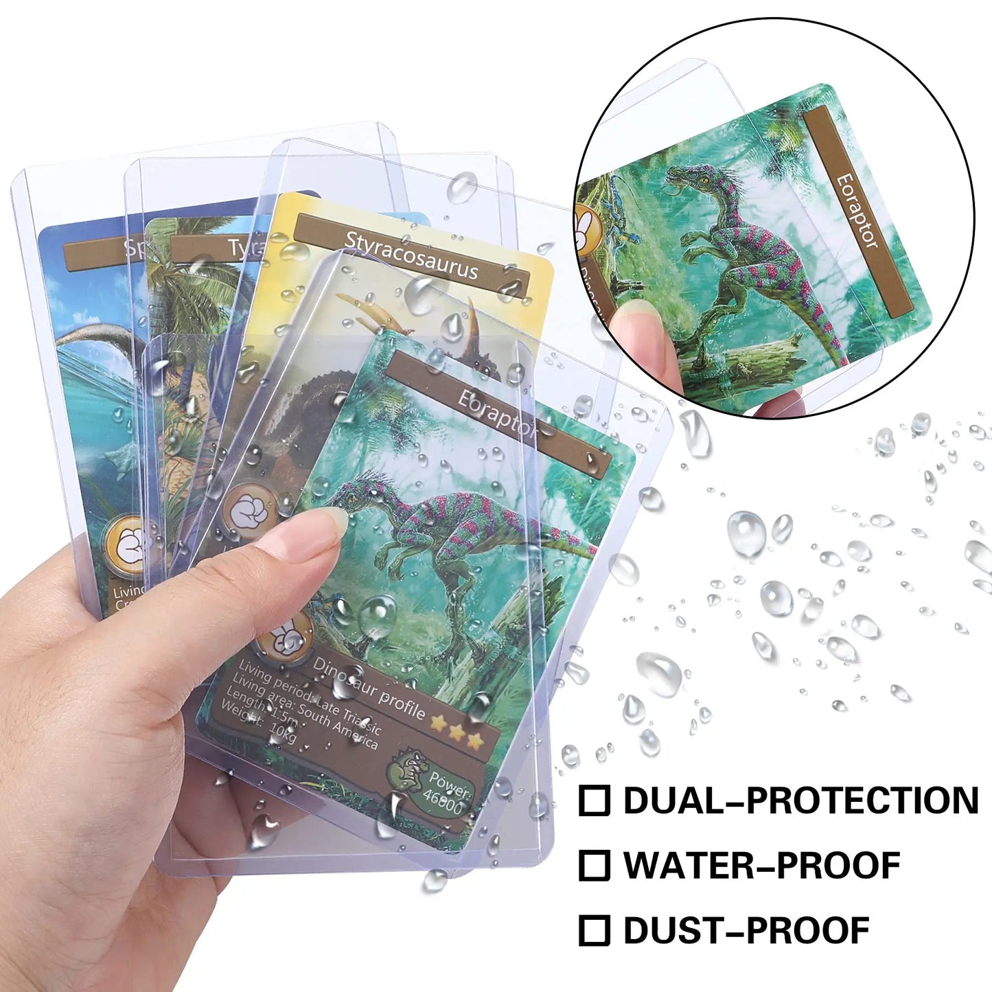 Transparent PVC Plastic Card Sleeves Game Trading Sports Cards Hard Plastic Protective Holders Cases 25pcs