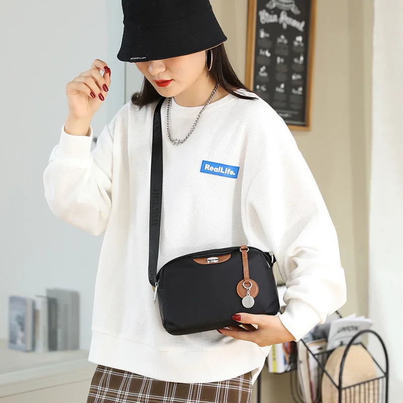 Luxury Modern Women's Waterproof Nylon Pillow Style Crossbody Handbag Purse Large Capacity Female Casual Shoulder Bag