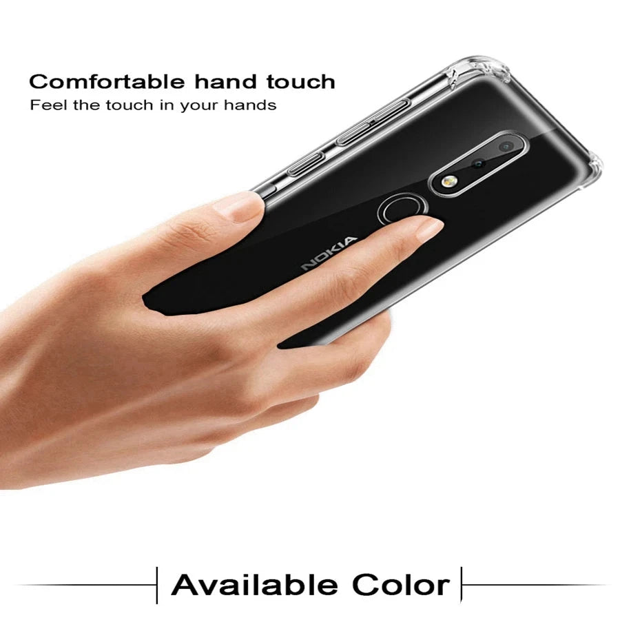 Durable Clear Soft Silicone Phone Case for Nokia 9 8.3 8 7.1 8.1 7 6.1 6 5.4 5.3 5.1 4.2 3.4 3.2 3.1 2.4 1.4 1.3  G11 C01 Shockproof Protective Cover