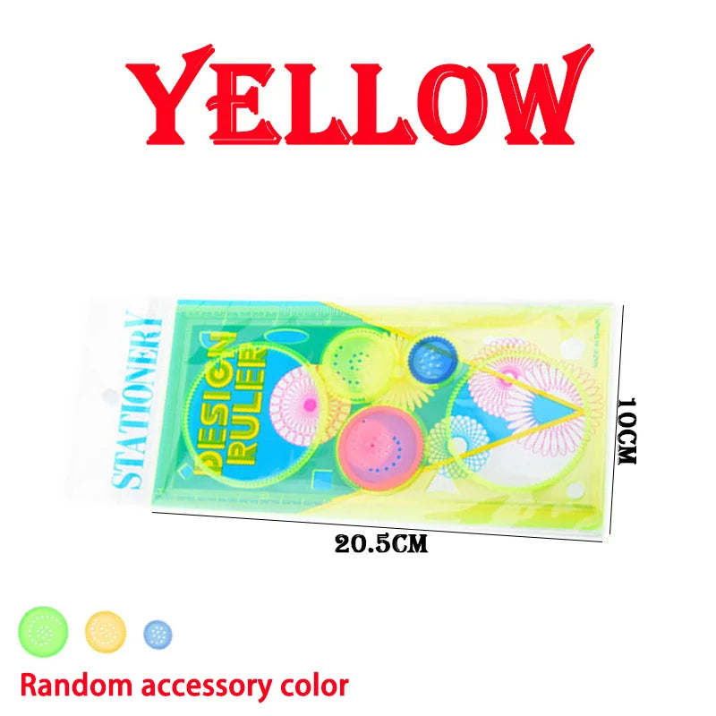 Fun Geometry Spirograph Drawing Stencils Set Painting Template Art Crafts Creative Kids Educational Toy Variety Ruler