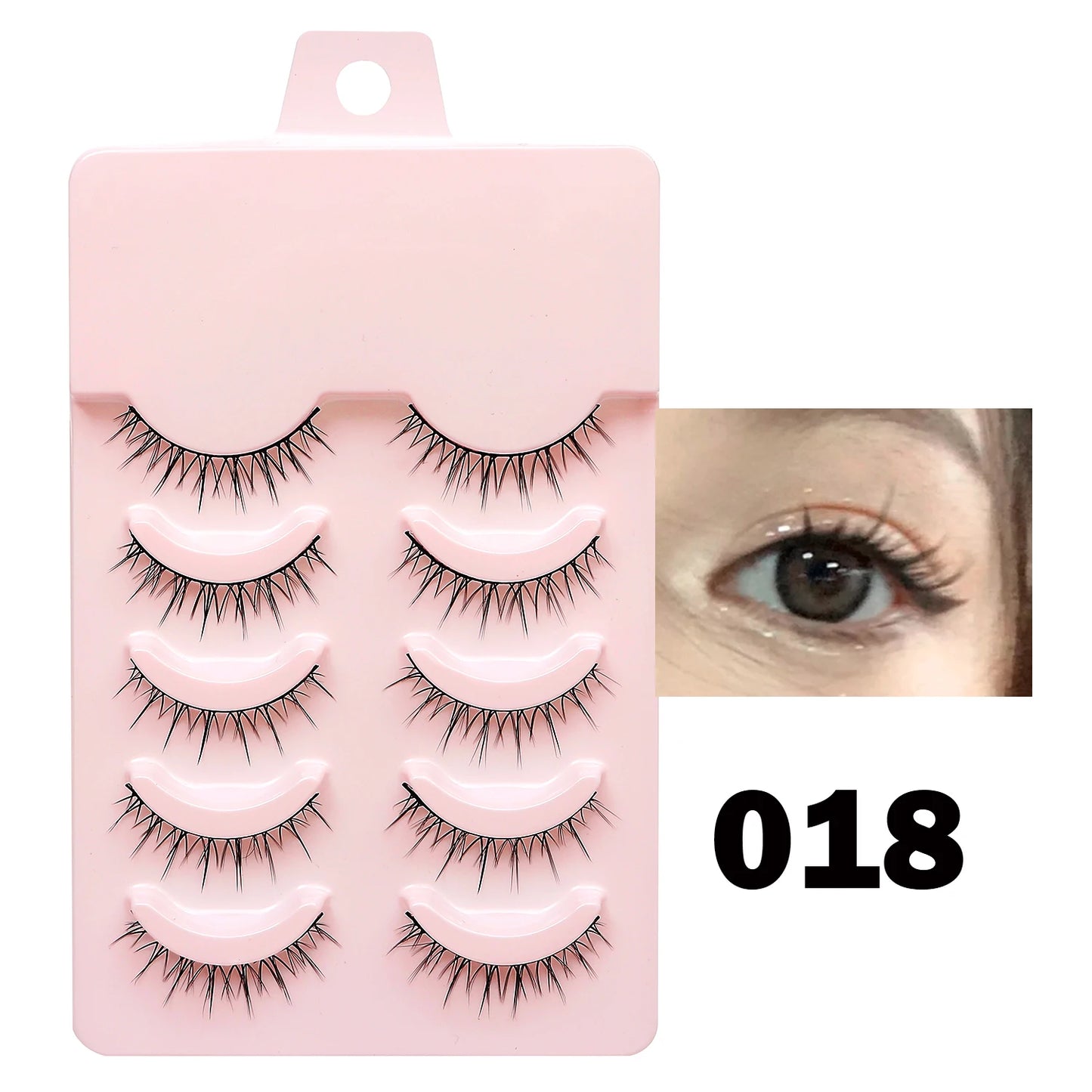 Wispy Manga Style Eyelashes Soft Natural Thick False Daily Eye Lashes Dating Makeup Eye Accessories 5 Pairs - 10pcs
