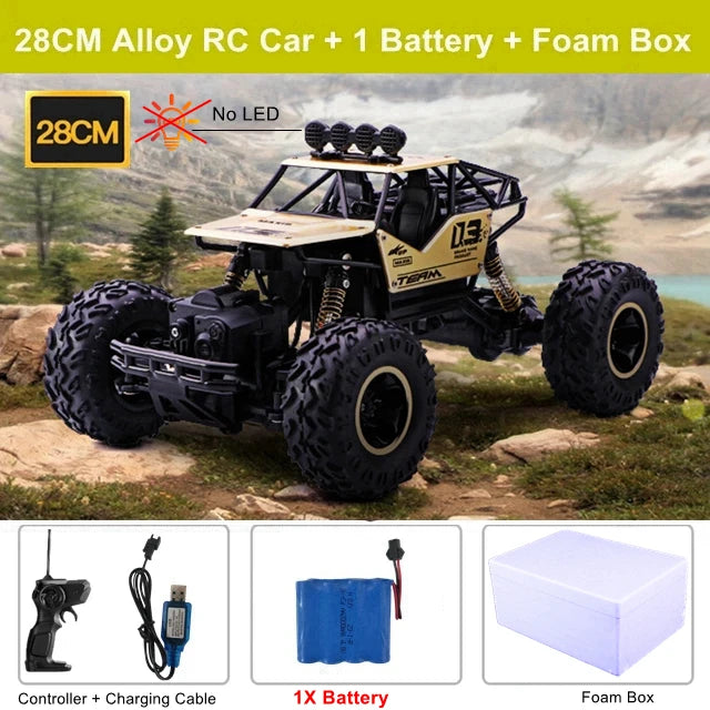 Off Road 4x4 Remote Control RC Cars 4WD 2WD Car Radio Buggy Truck Racing Drift with Led Lights Toys Gift for Boys Girls Children Kids