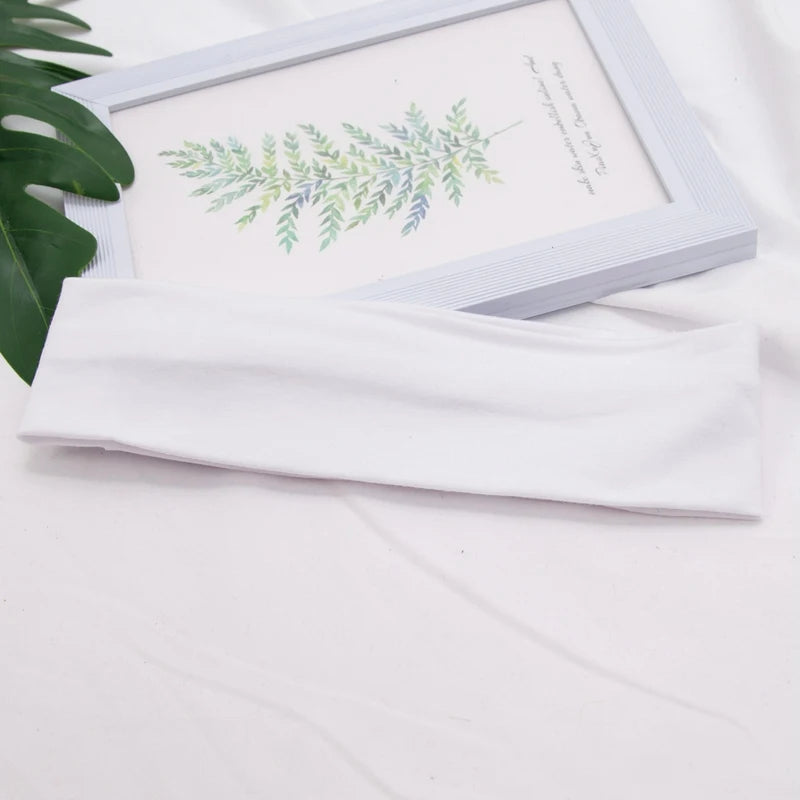 Elastic Cotton Headbands Hair Bands for Women and Men Solid Colors Running Fitness Yoga Stretch Hair Accessories