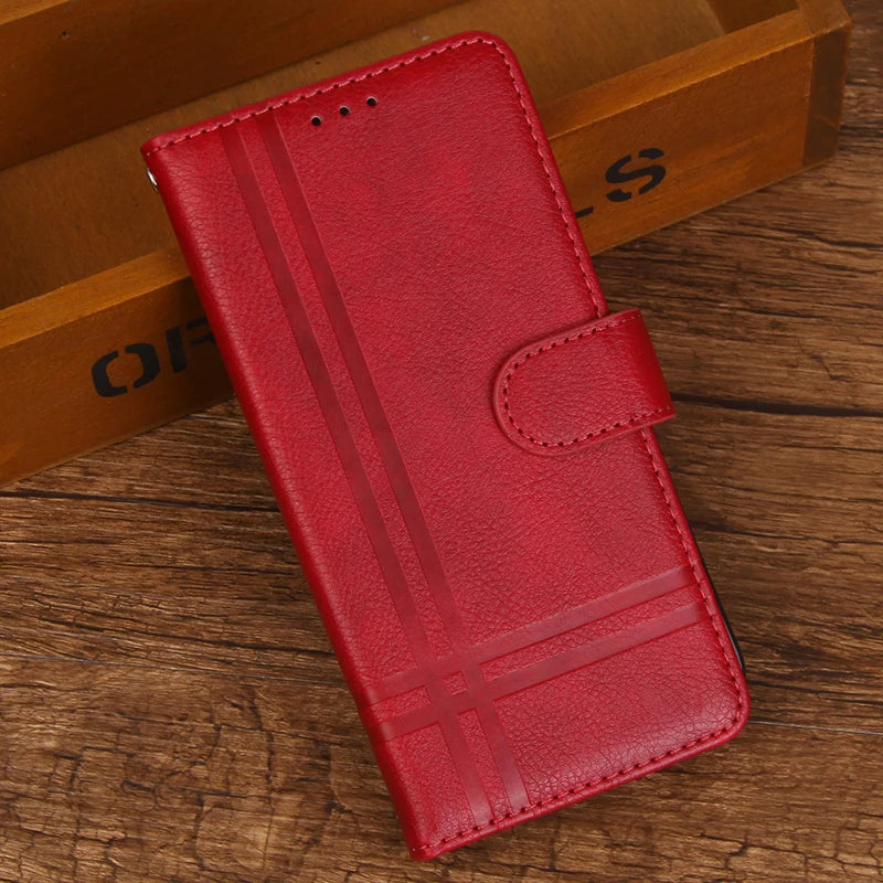 Deluxe Leather Wallet Phone Case for Lenovo Moto ThinkPhone Multiple Card Slots Stand Function Protective Cover
