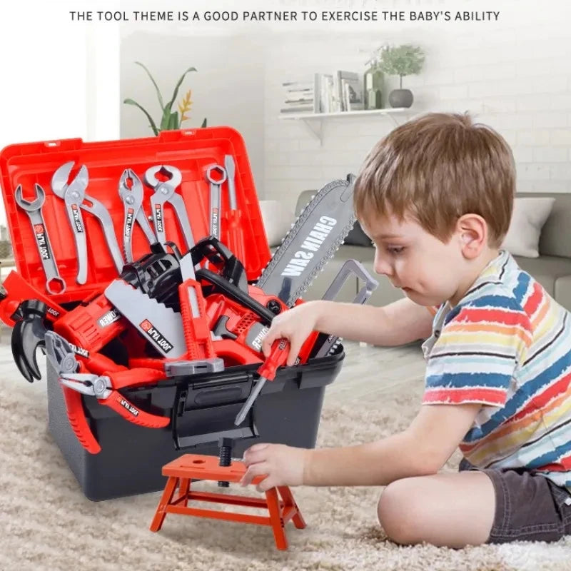 Children Toy Tools Kits Engineer Simulated Repair Tool Set Electric Drill Screwdriver Play House for Kids
