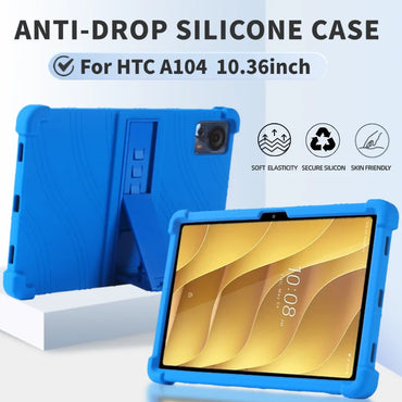 Shockproof Soft Silicone Stand Case for HTC A104 10.36" Tablet Protective Shell Cover